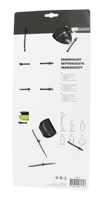 Vandingssæt 8 dele 1/2"–3/4" - Garden
